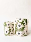 Lysglass hvite store blomster thumbnail
