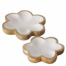 Hvite blomsterskåler - sett med 2 stk thumbnail