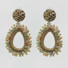 Øredobber med glassperler pasteller thumbnail