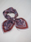 Satengskjerf bordeaux og mørkeblå thumbnail