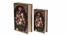 Bok - oppbevaringsboks med blomster stor thumbnail