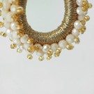 Øredobber med glassperler offwhite thumbnail