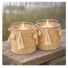 Lysglass med fletting og skjell thumbnail