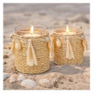 Lysglass med fletting og skjell thumbnail