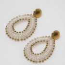 Øredobber med glasskrystaller hvit thumbnail