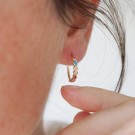 Hoops dråpe med stener flerfarget thumbnail