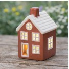 Hus med ledlys - rød/brunt thumbnail