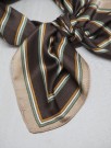Satengskjerf striper beige og brun thumbnail