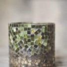 Mosaikk lysglass grønt - 12 cm thumbnail