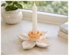 Blomst lysestake - hvit/orange thumbnail