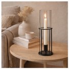 Lysestake til kronelys med glass, 26 cm høy thumbnail