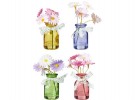 Vaser med blomster - sett med 4 ulike farger thumbnail