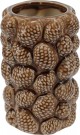 Vase med kongler - brun thumbnail