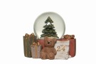 Snøkule med bamse og juletre thumbnail