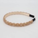 Hårbøyle med glassperler champagne thumbnail