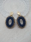Øredobber med mørkeblå glasstener thumbnail
