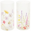 Lyslykt med markblomster - ledlys thumbnail
