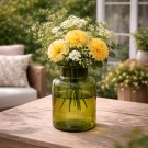 Vase resirkulert glass grønn 20cm thumbnail