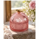 Smykkeskrin rosa med gullfugl thumbnail