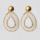 Øredobber med glasskrystaller hvit thumbnail