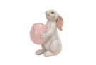 Lysestake rosa hare - 14 cm høy thumbnail