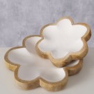 Hvite blomsterskåler - sett med 2 stk thumbnail