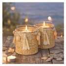 Lysglass med fletting og skjell thumbnail