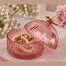 Smykkeskrin rosa med gullfugl thumbnail