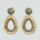 Øredobber med glassperler offwhite thumbnail