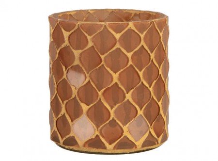 Mosaikk lysglass nougat