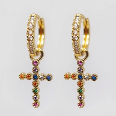 Charmsøredobber med kors - flerfarget