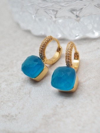 Adele øredobber isblå