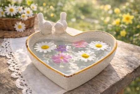 Fuglebad - blomstereng