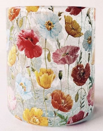 Lysglass valmuer