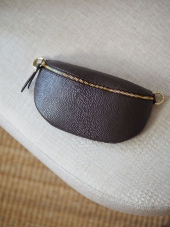 Bumbag - skinn - mørkebrun