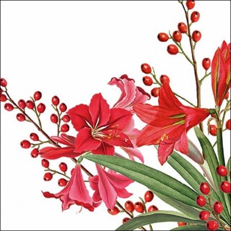 Serviett lunsj julebukett