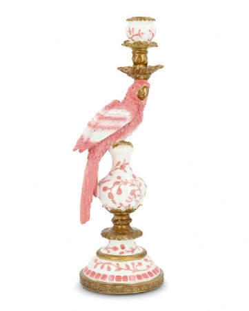 Papegøye lysestake rosa