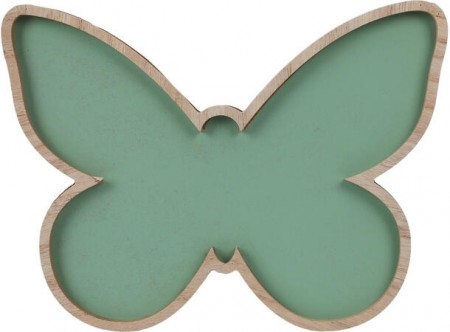 Sommerfuglfat grønnfarge og tre