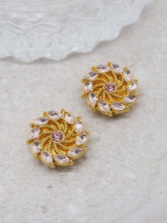 Blomsterformet rosa spinner - 2 stk