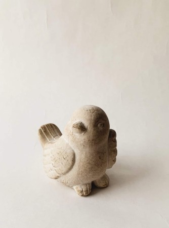 Dekorfugl som ser til høyre - 12 cm