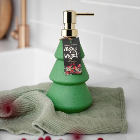 Grønt juletre med flytende såpe - duft av juletre