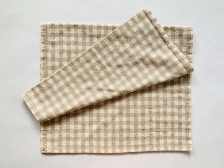 Rutete løper sand 40 x 140 cm