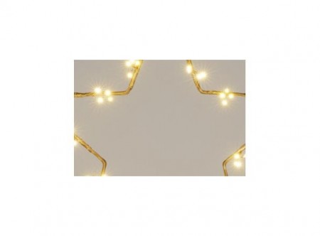 Stjerne brun med adapter 30 cm, flammeeffekt