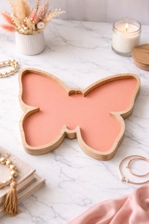 Sommerfuglfat terracottafarge og tre