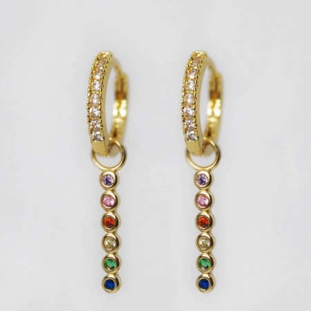 Øreringer med små charms stav